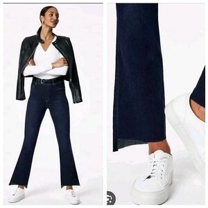 🆕️ SPANX FLARE JEANS Step Hem Kick Flare Jeans-Midnight Shade SMALL Tall 70s